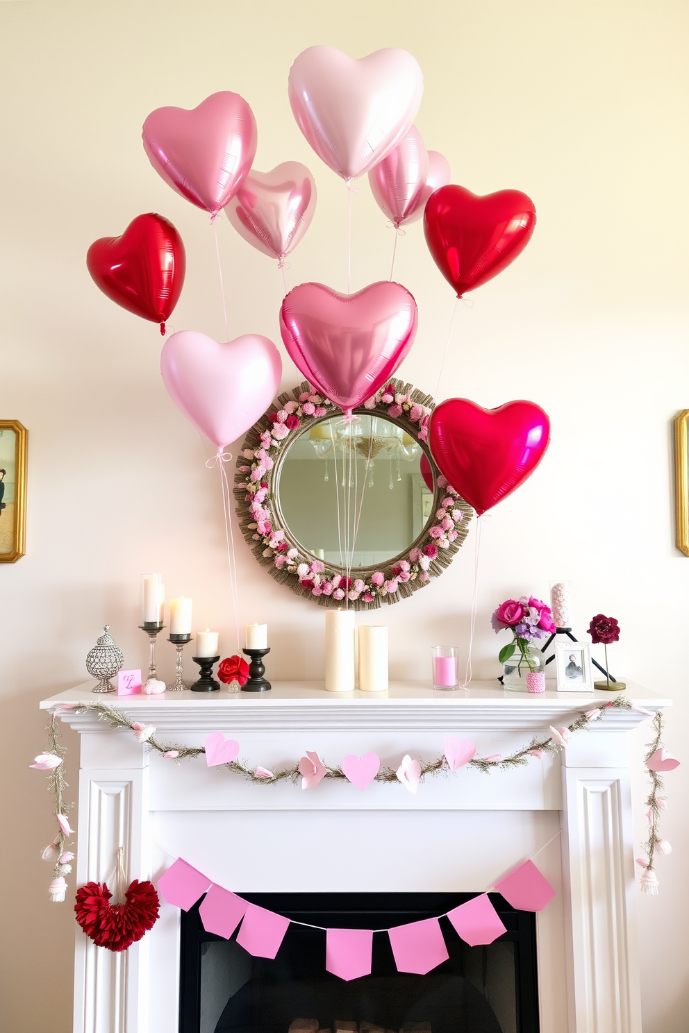 Mantel Valentines Day Decorating Ideas 27