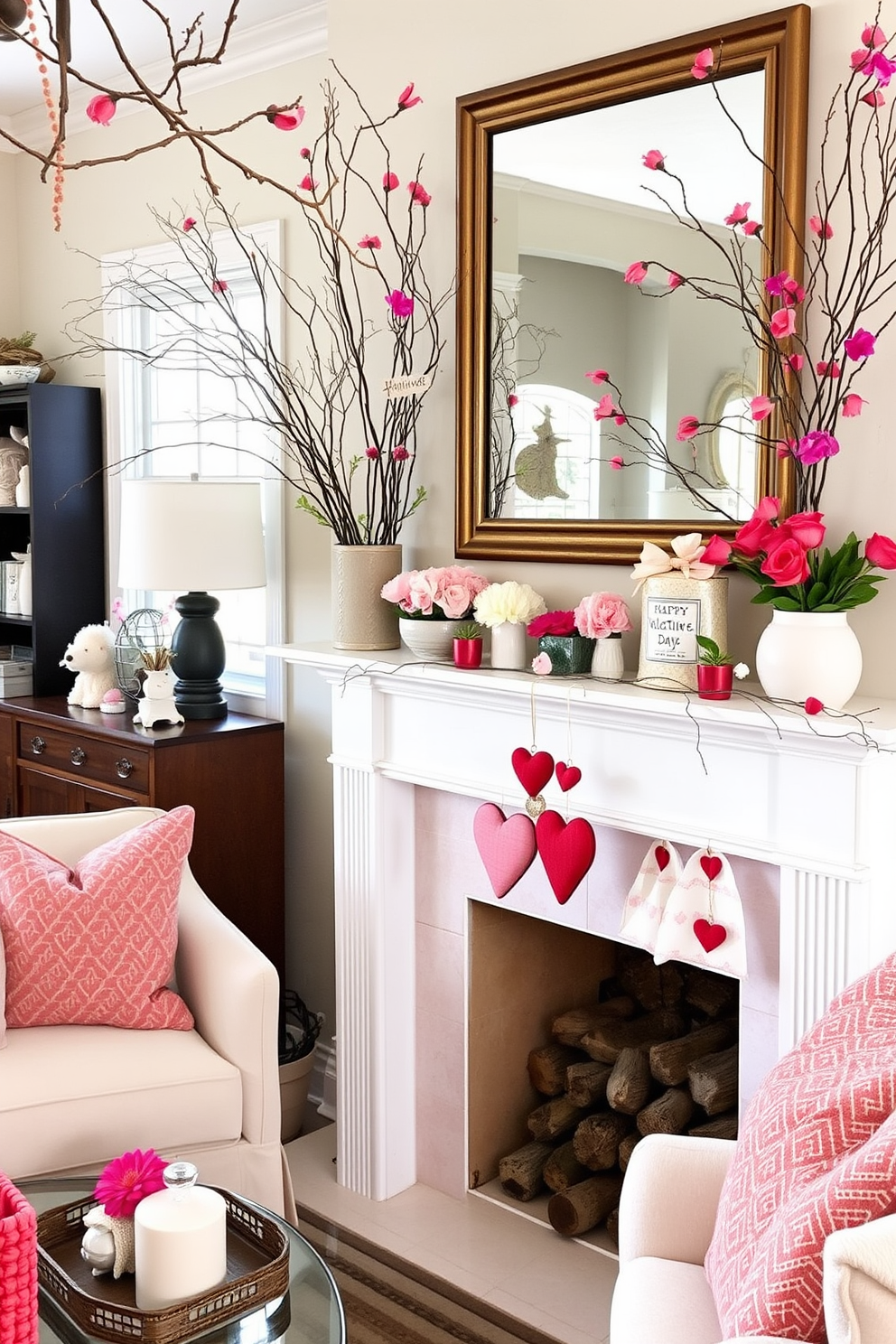 Mantel Valentines Day Decorating Ideas 29