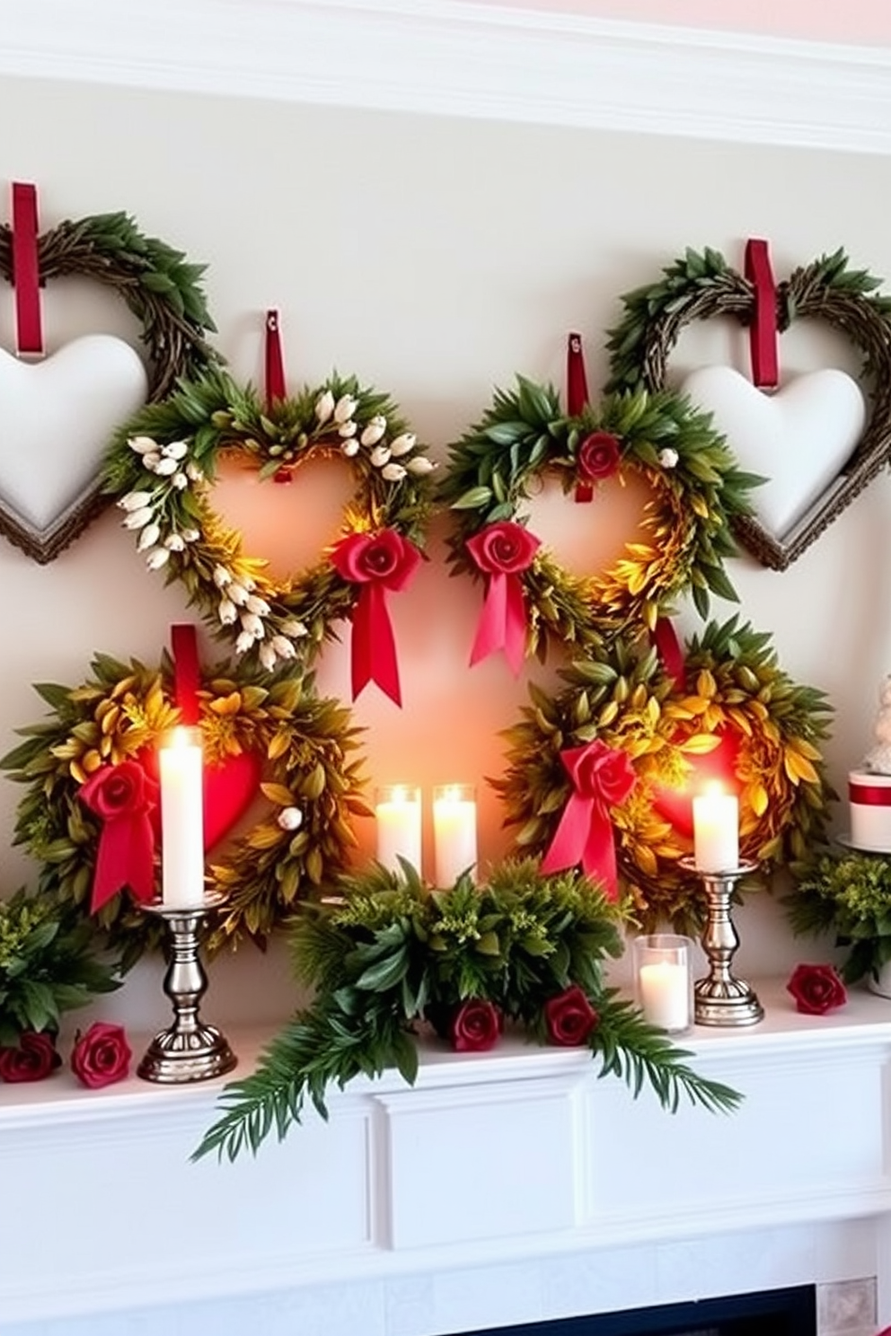 Mantel Valentines Day Decorating Ideas 8