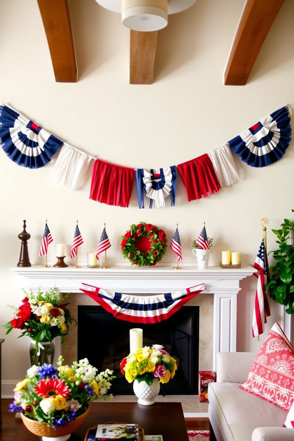 Memorial Day Fireplace Decorating Ideas 1