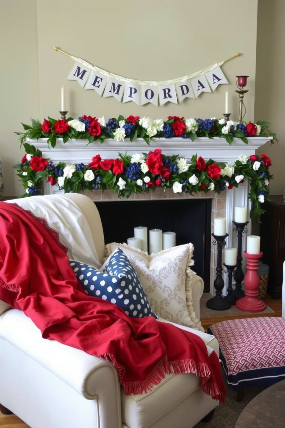 Memorial Day Fireplace Decorating Ideas 12