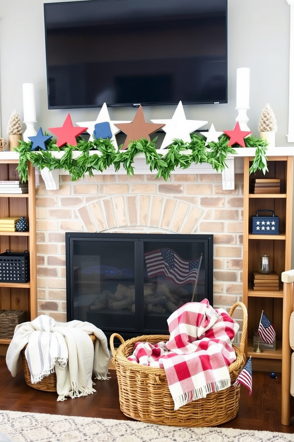 Memorial Day Fireplace Decorating Ideas 17