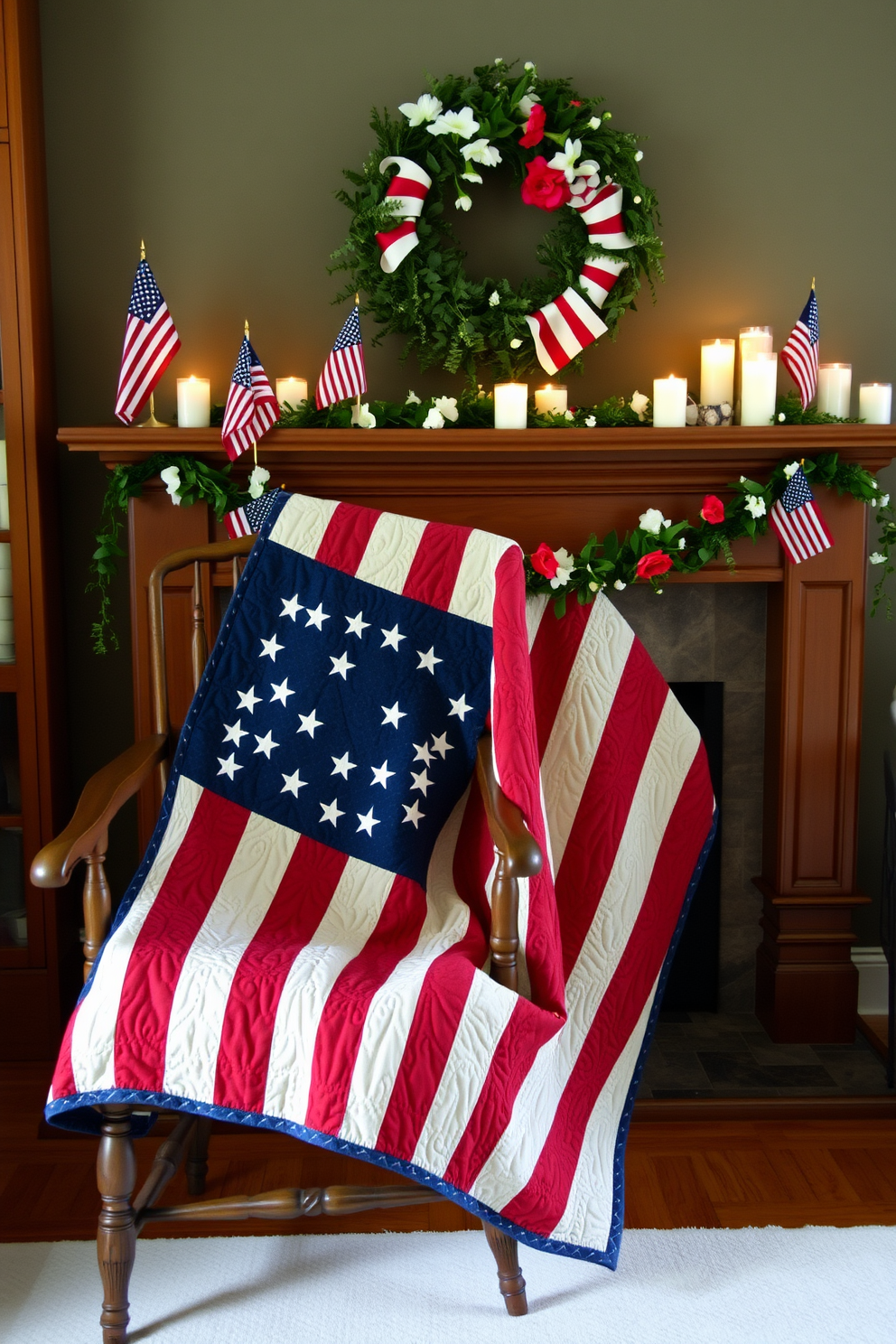 Memorial Day Fireplace Decorating Ideas 22