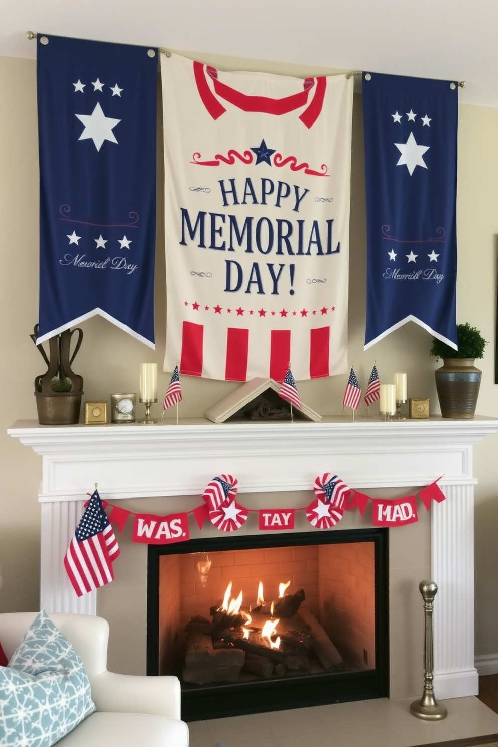 Memorial Day Fireplace Decorating Ideas 23