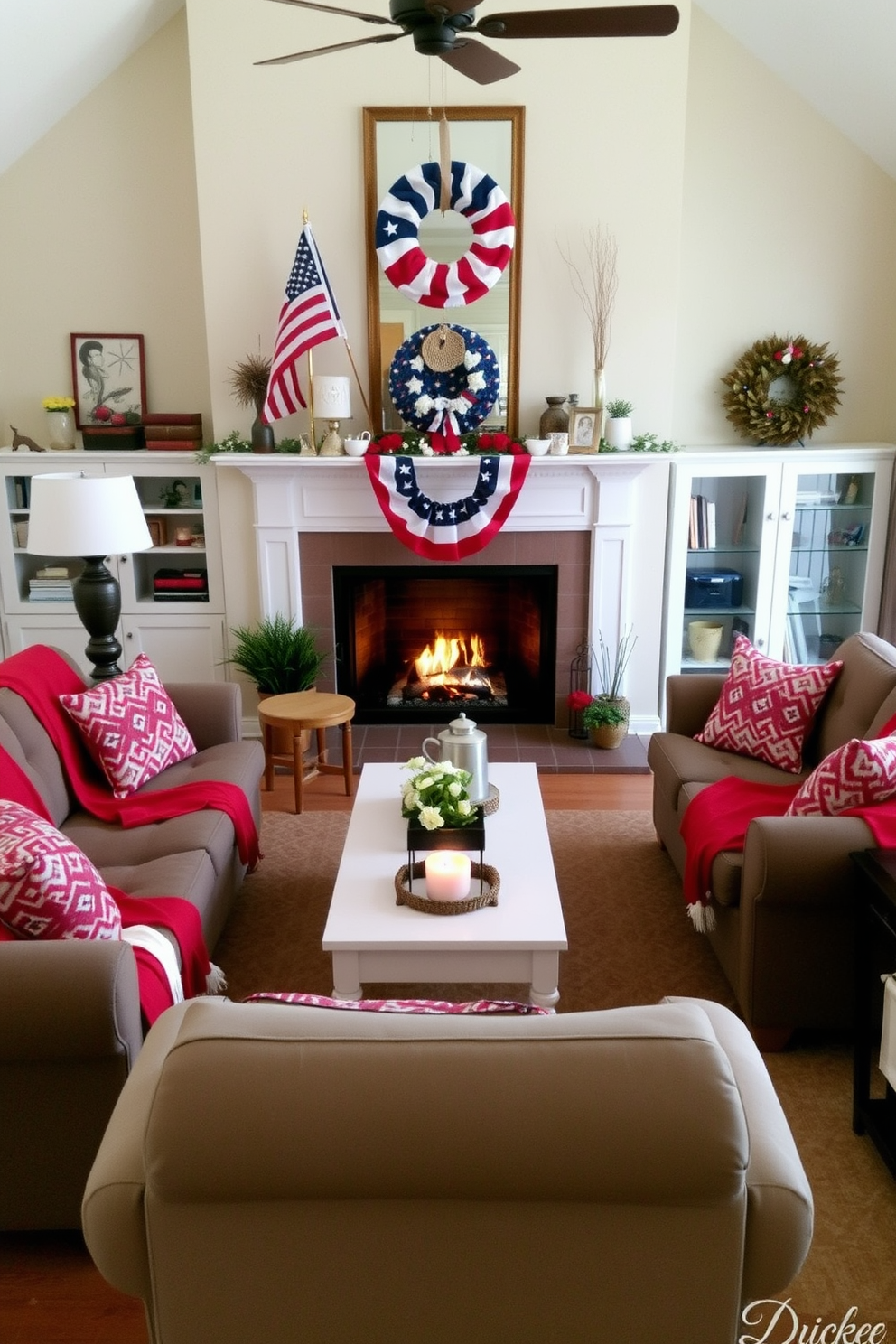 Memorial Day Fireplace Decorating Ideas 25