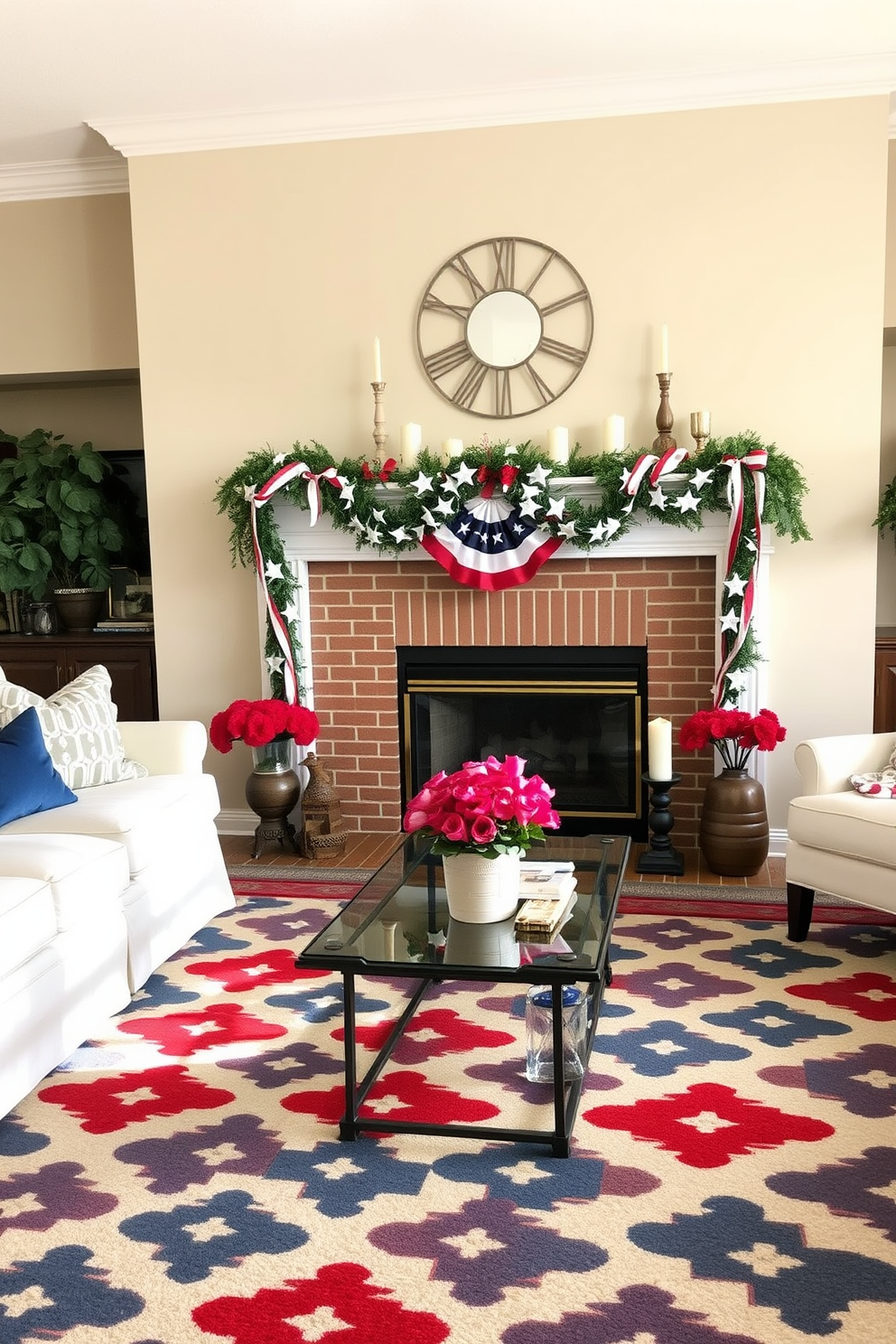 Memorial Day Fireplace Decorating Ideas 27