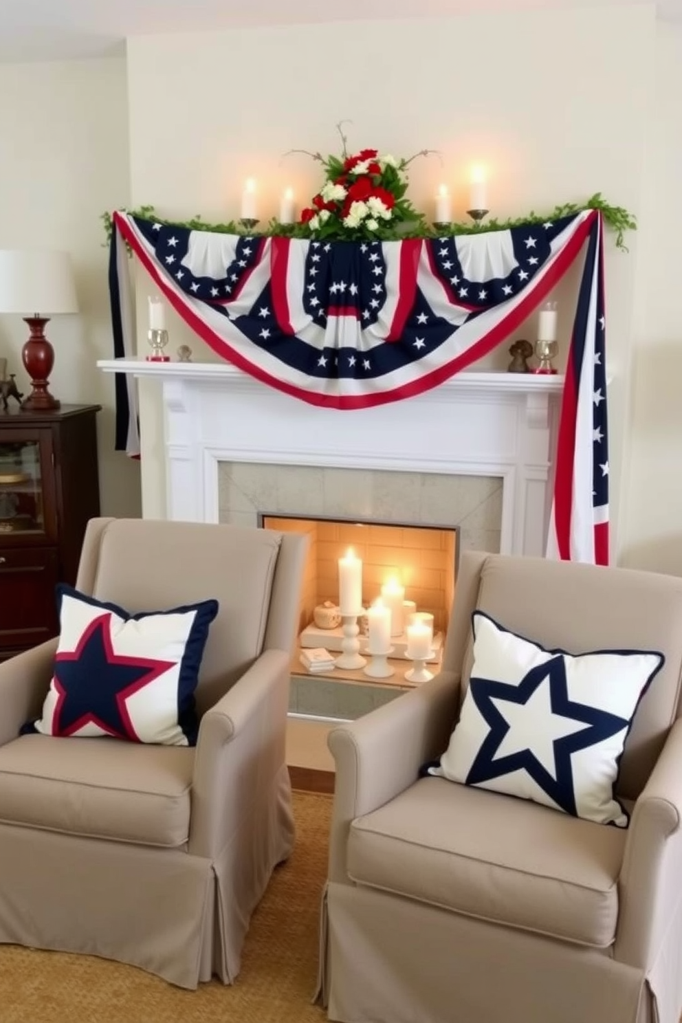 Memorial Day Fireplace Decorating Ideas 29