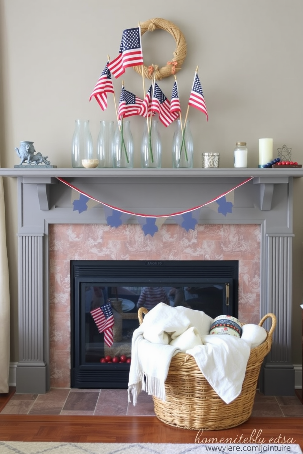 Memorial Day Fireplace Decorating Ideas 3