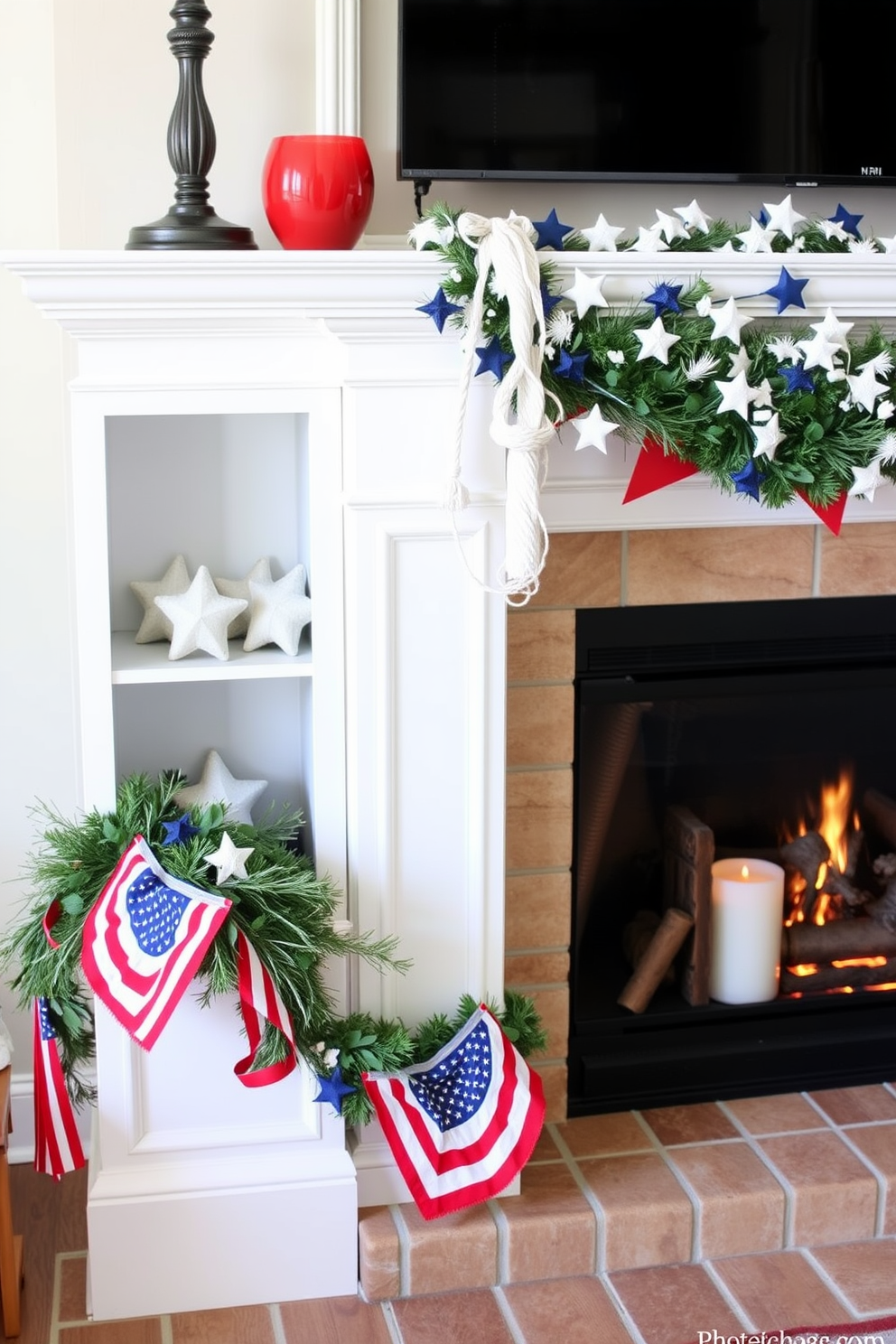 Memorial Day Fireplace Decorating Ideas 4