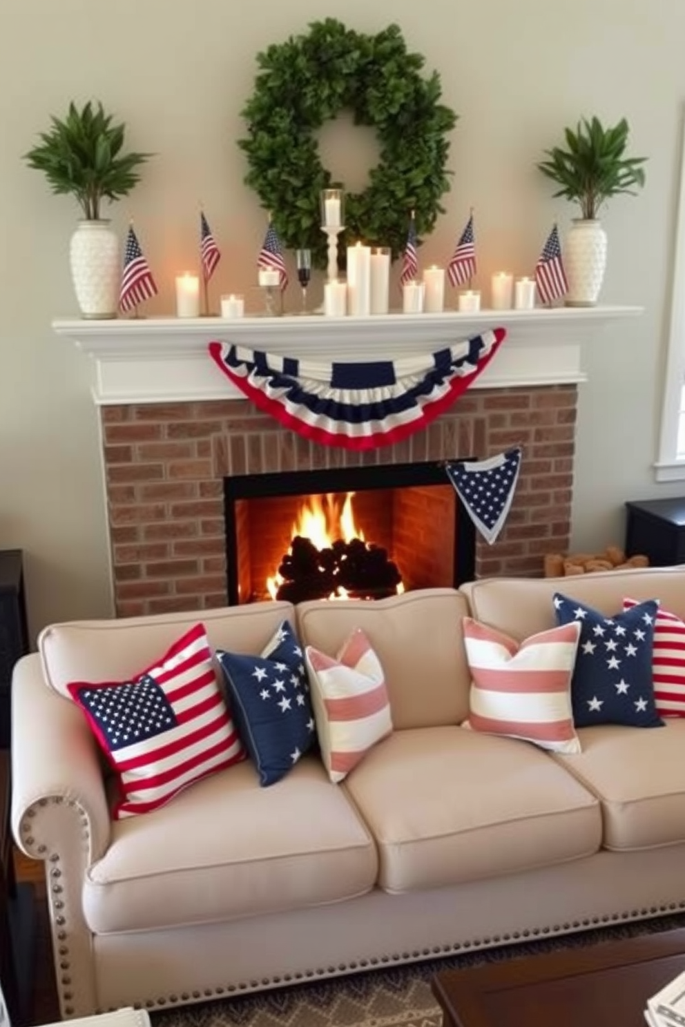 Memorial Day Fireplace Decorating Ideas 9