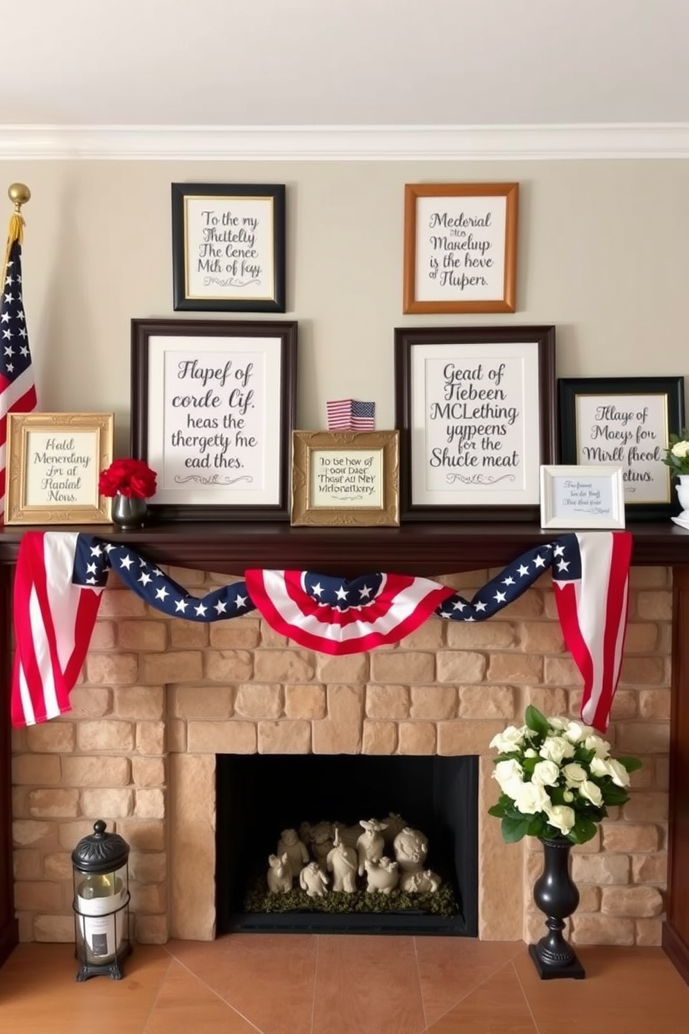 Memorial Day Mantel Decorating Ideas 15