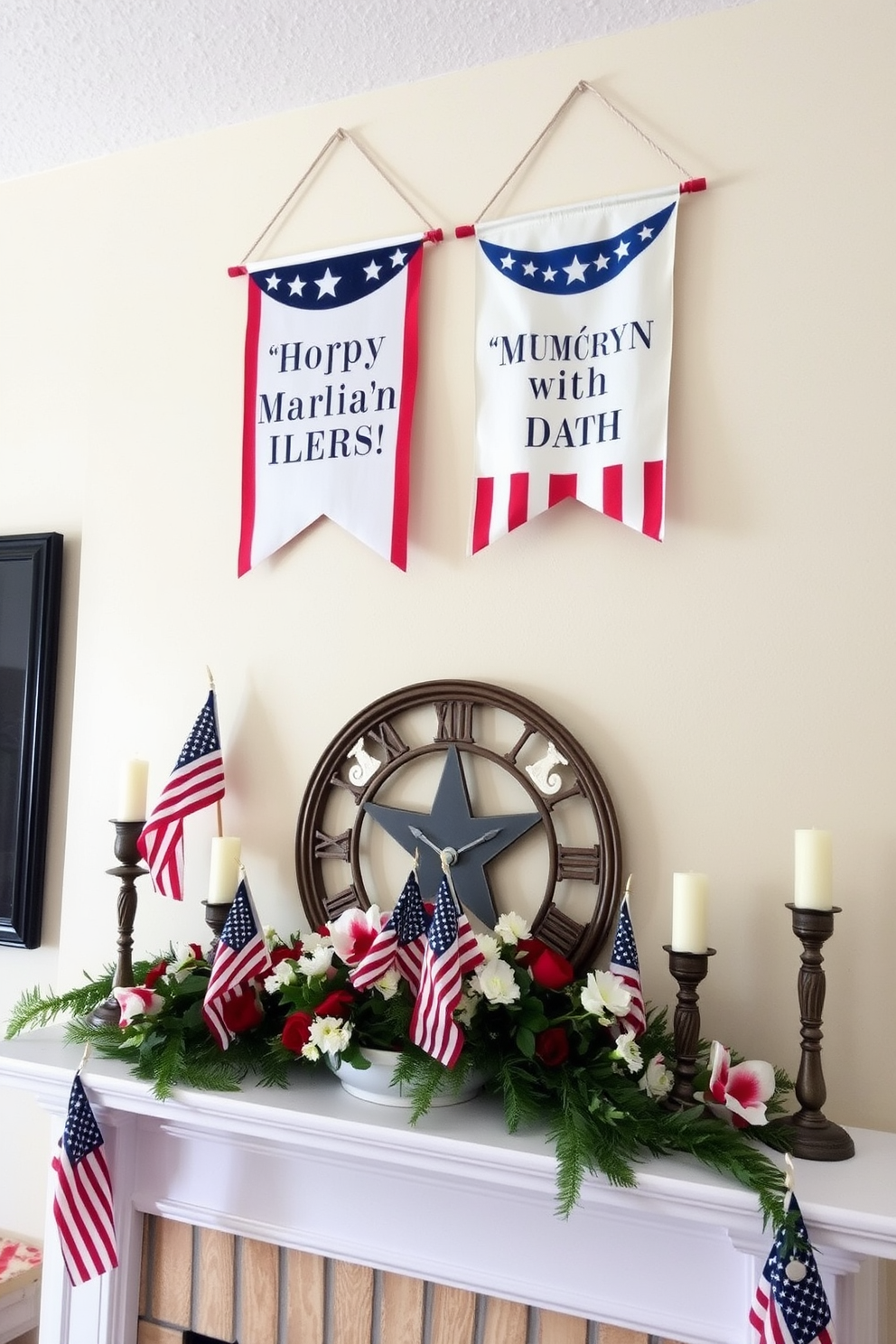 Memorial Day Mantel Decorating Ideas 30