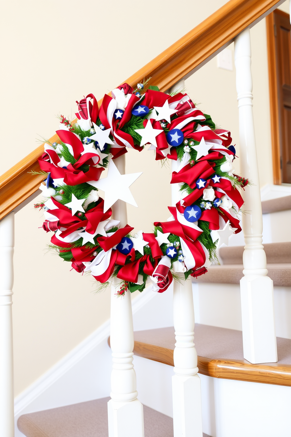 Memorial Day Staircase Decorating Ideas 2