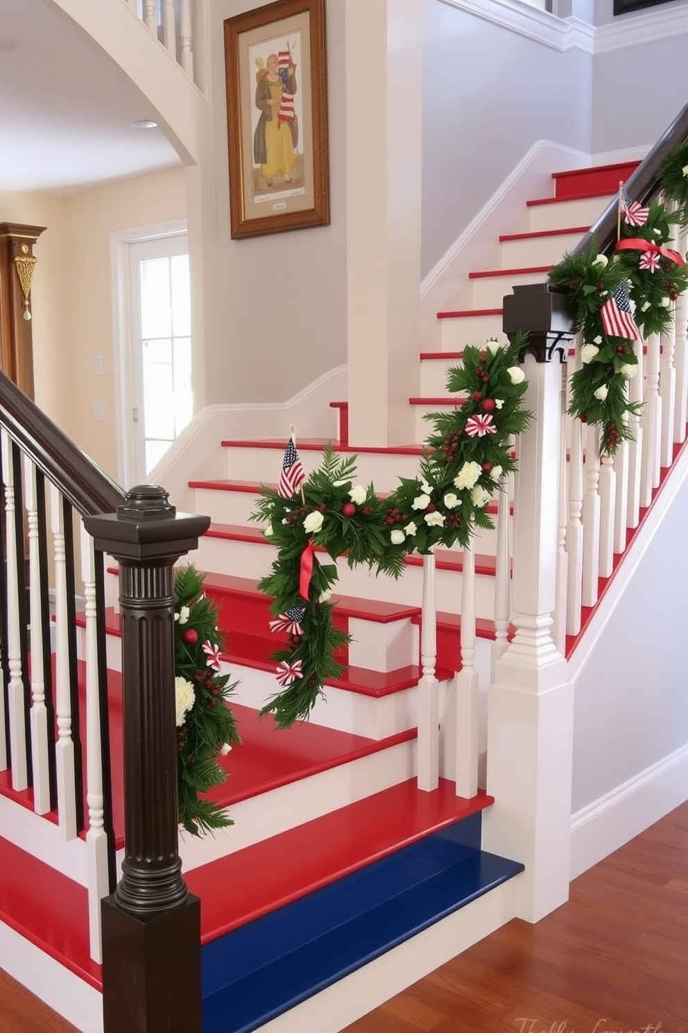 Memorial Day Staircase Decorating Ideas 20