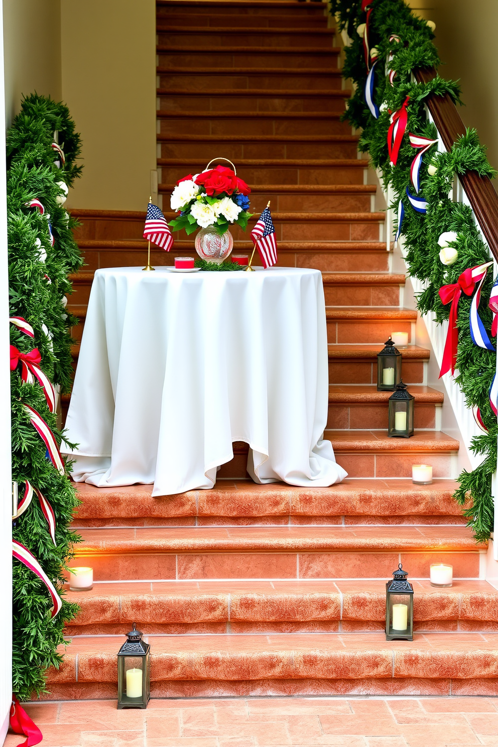 Memorial Day Staircase Decorating Ideas 21