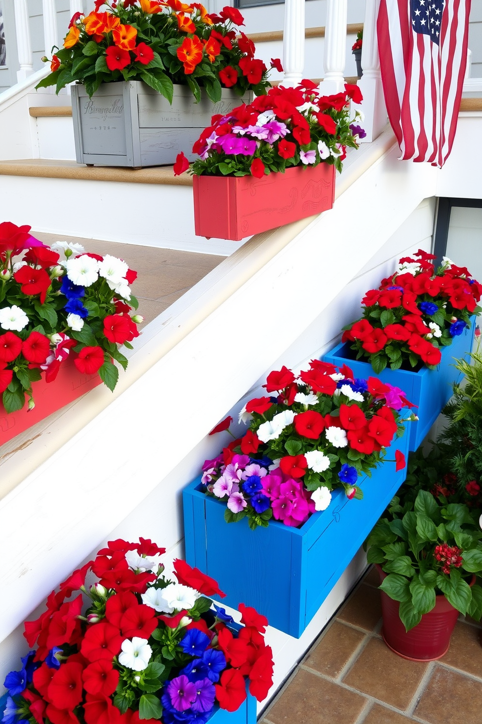 Memorial Day Staircase Decorating Ideas 23