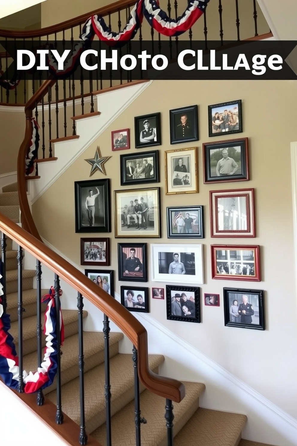 Memorial Day Staircase Decorating Ideas 26