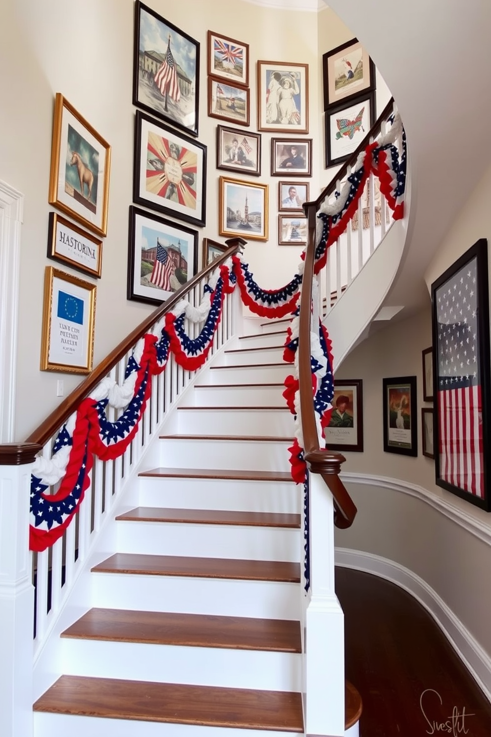 Memorial Day Staircase Decorating Ideas 27