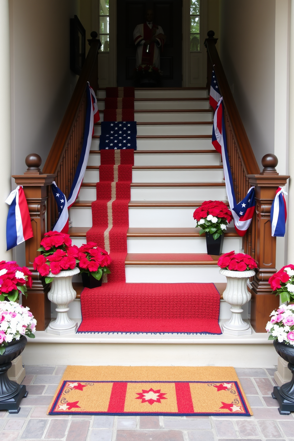 Memorial Day Staircase Decorating Ideas 28