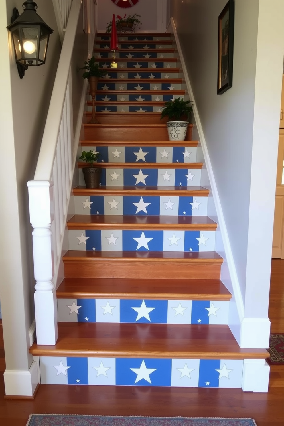 Memorial Day Staircase Decorating Ideas 29