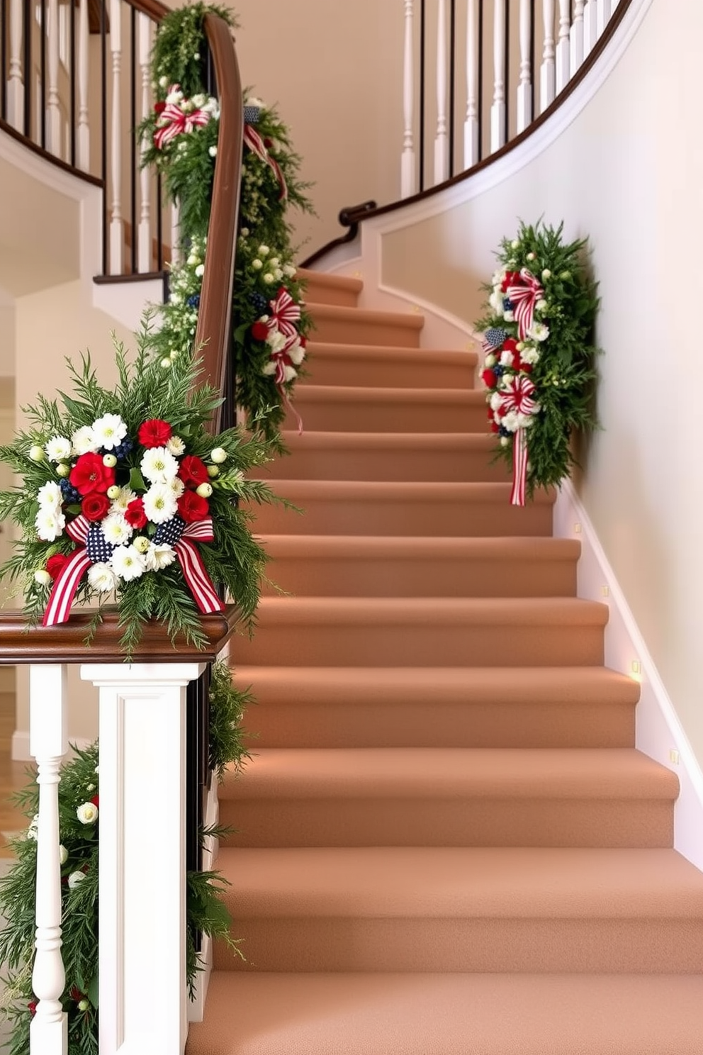 Memorial Day Staircase Decorating Ideas 30