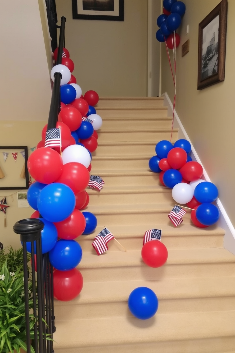 Memorial Day Staircase Decorating Ideas 5