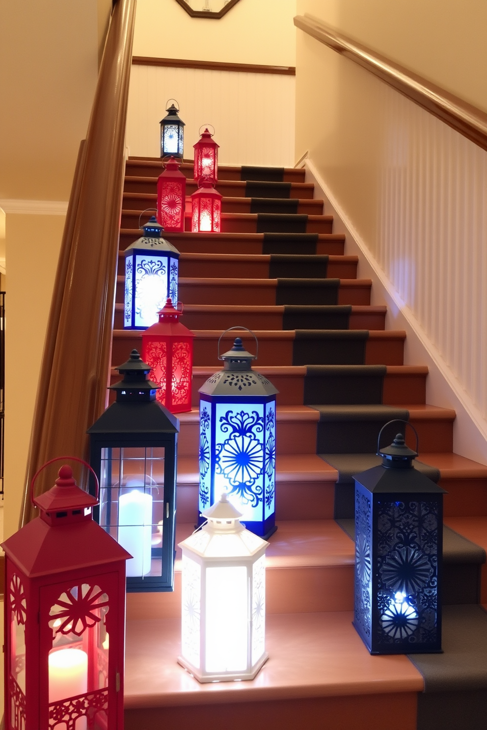 Memorial Day Staircase Decorating Ideas 6