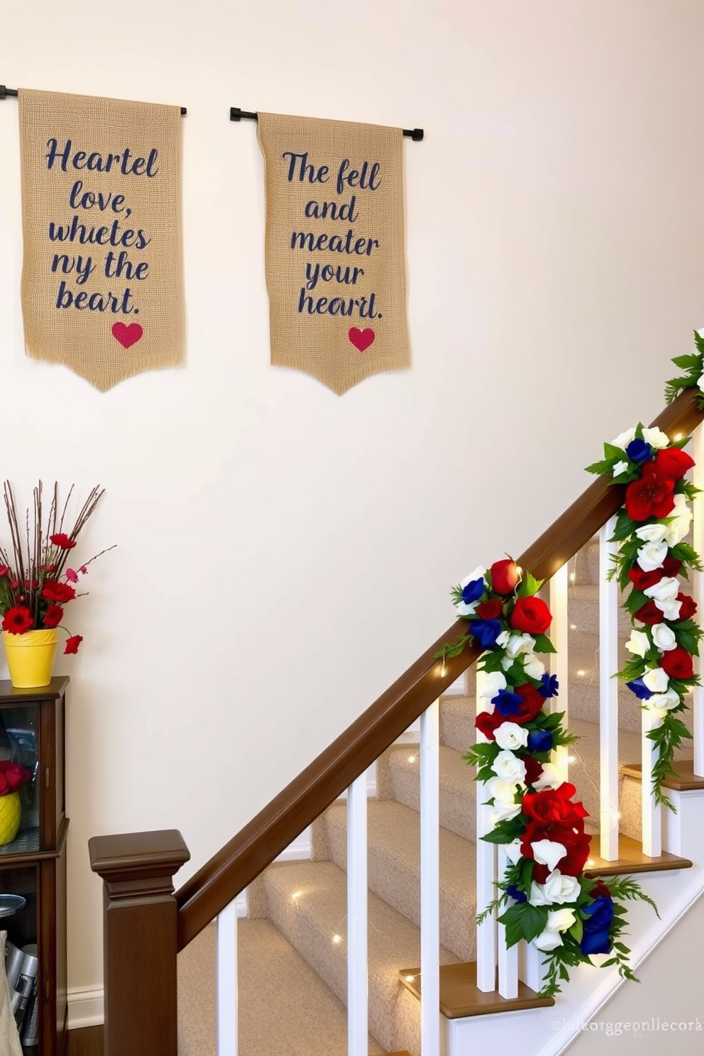 Memorial Day Staircase Decorating Ideas 7