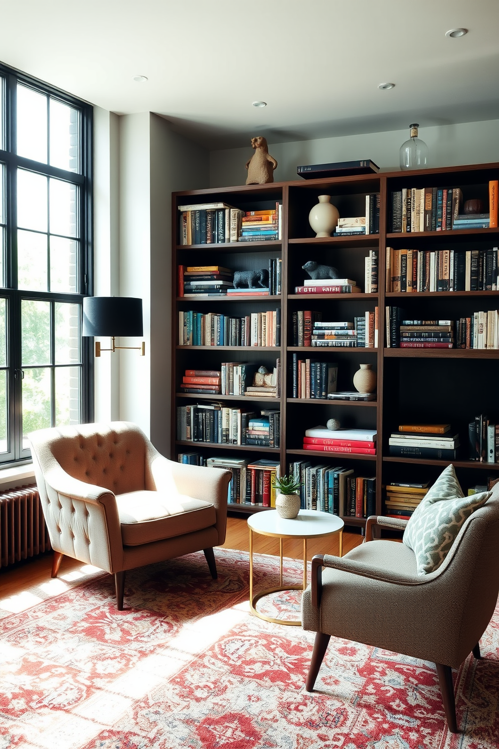 Mid Century Modern Home Library Design Ideas 18