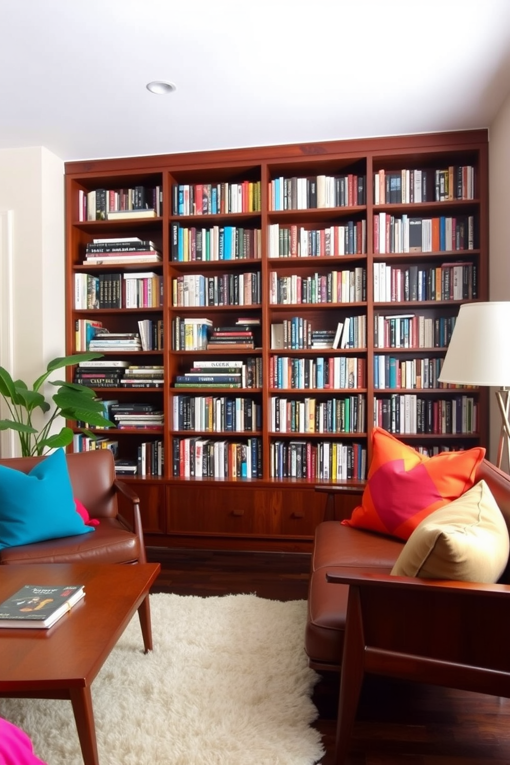 Mid Century Modern Home Library Design Ideas 6