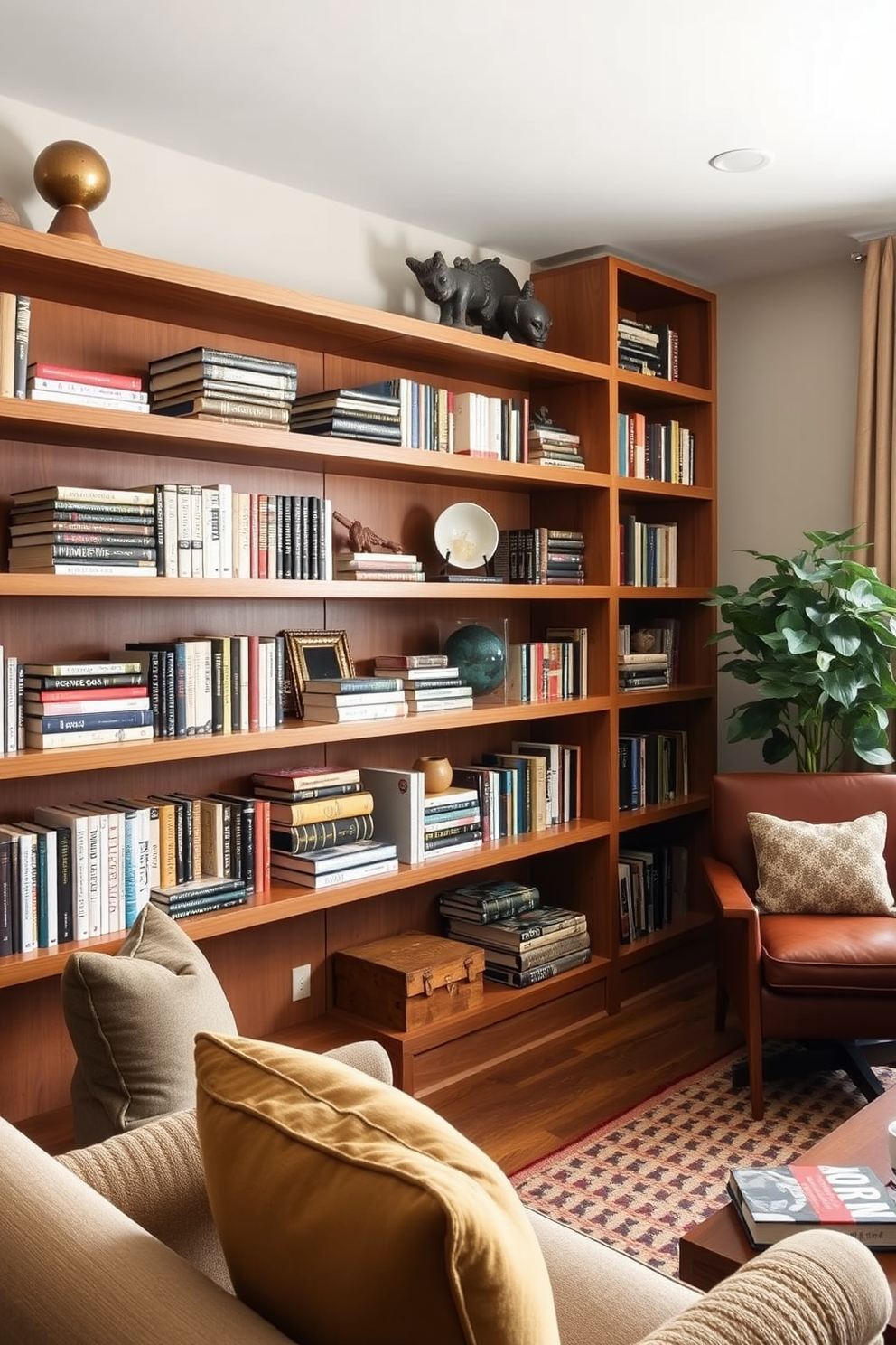 Mid Century Modern Home Library Design Ideas 7