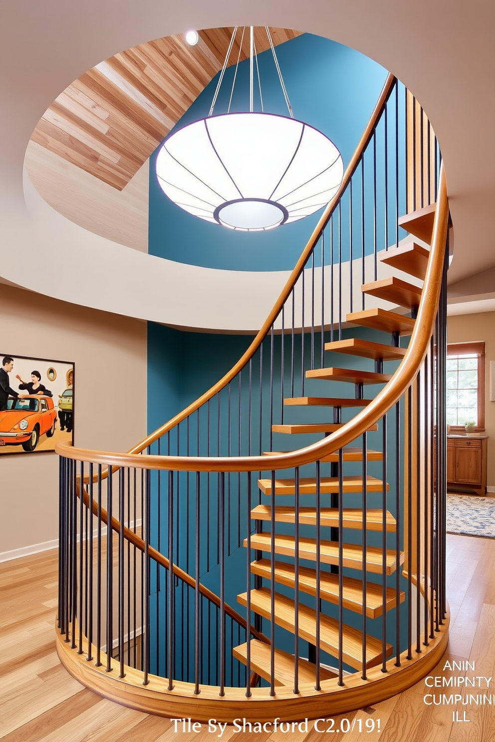 Mid Century Modern Staircase Design Ideas 11