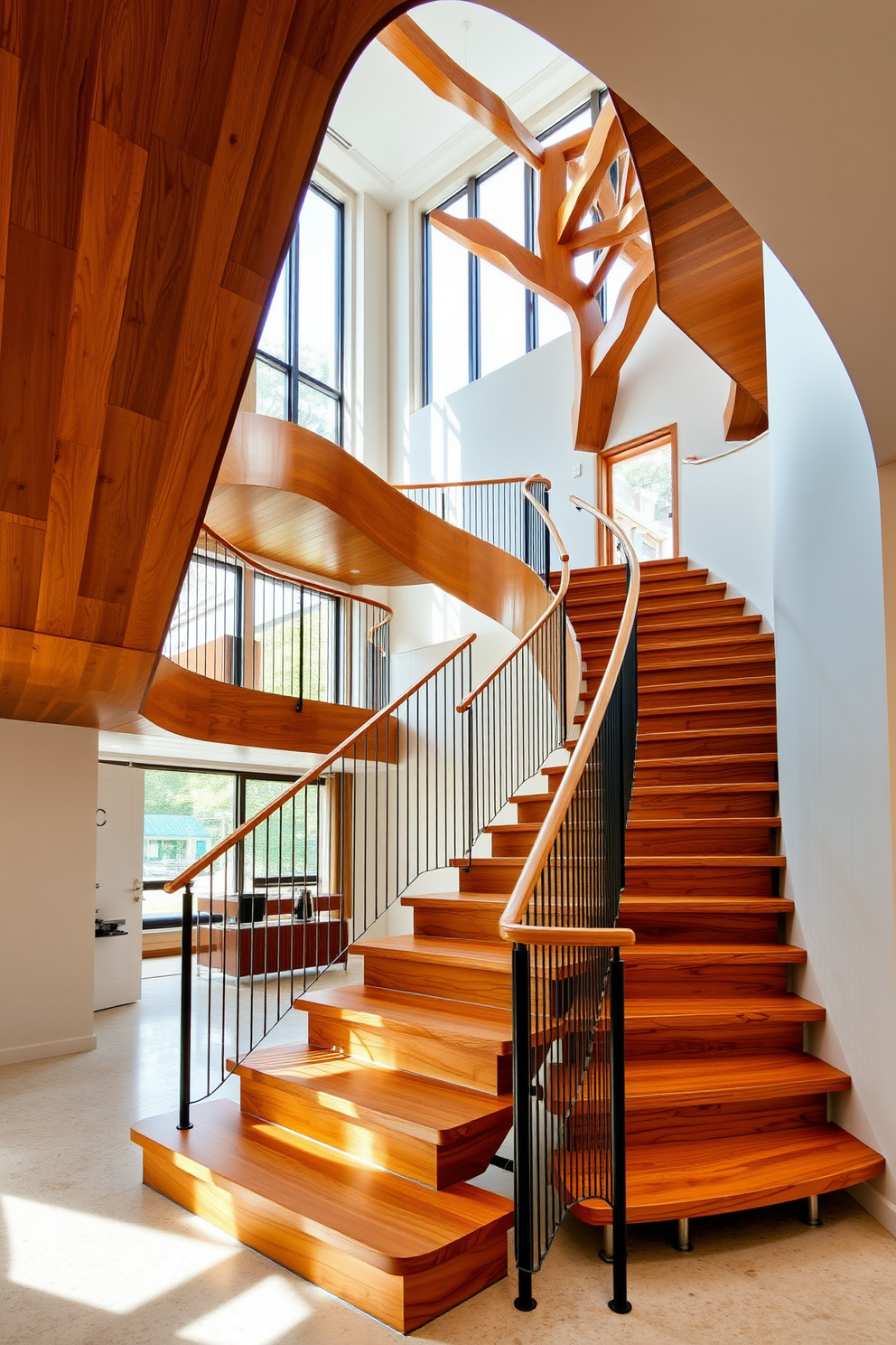 Mid Century Modern Staircase Design Ideas 16