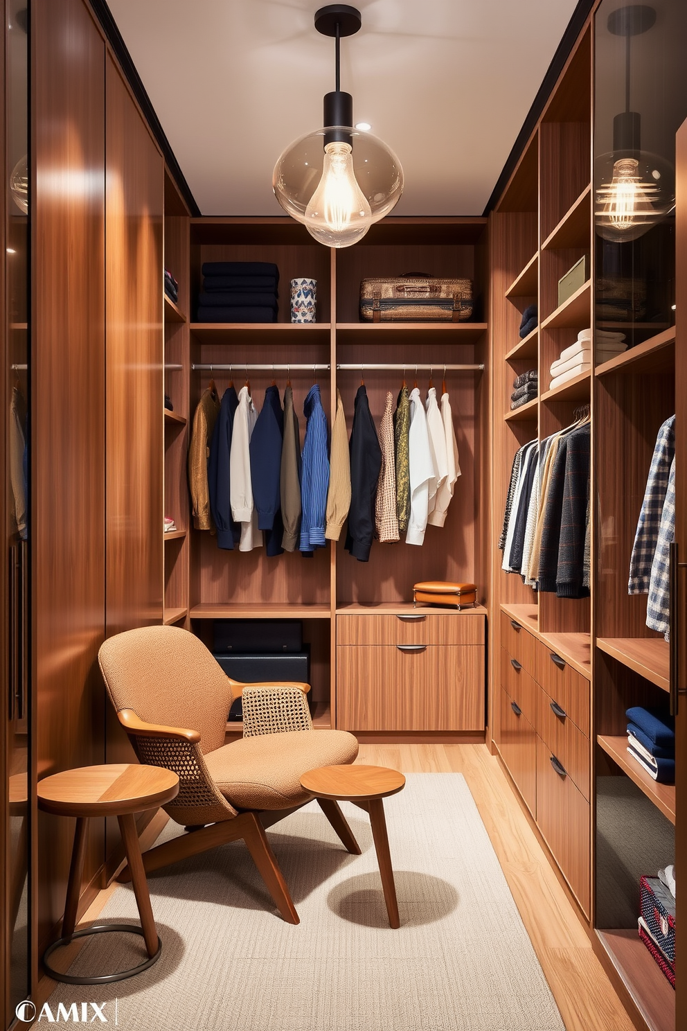 Mid Century Modern Walk In Closet Design Ideas 3