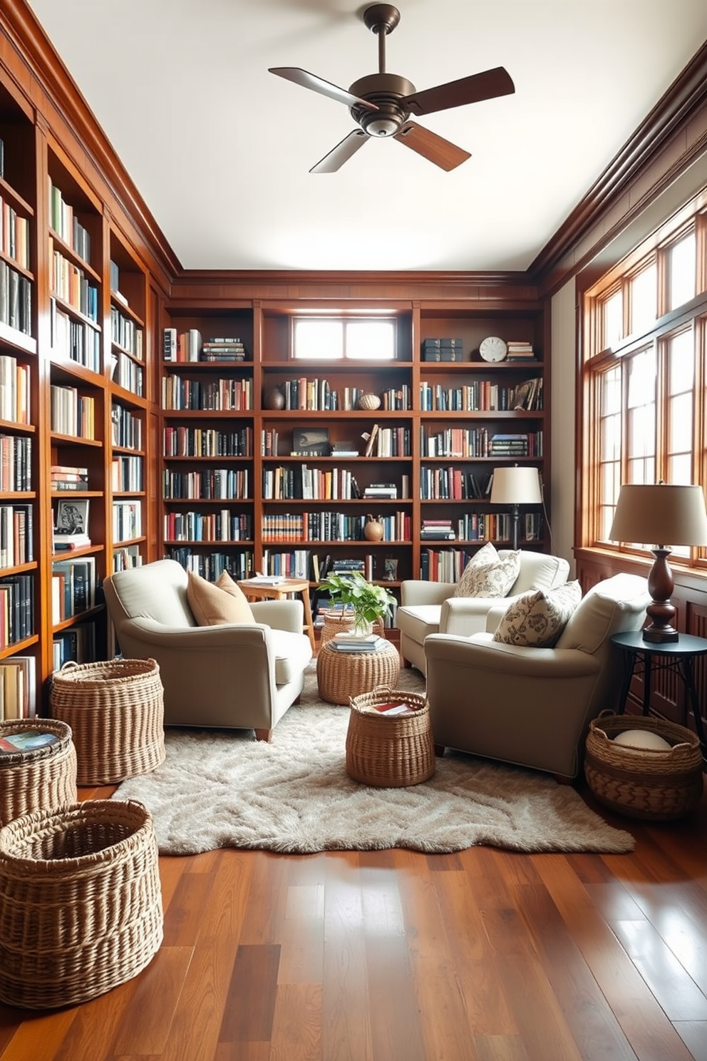 Moody Home Library Design Ideas 22