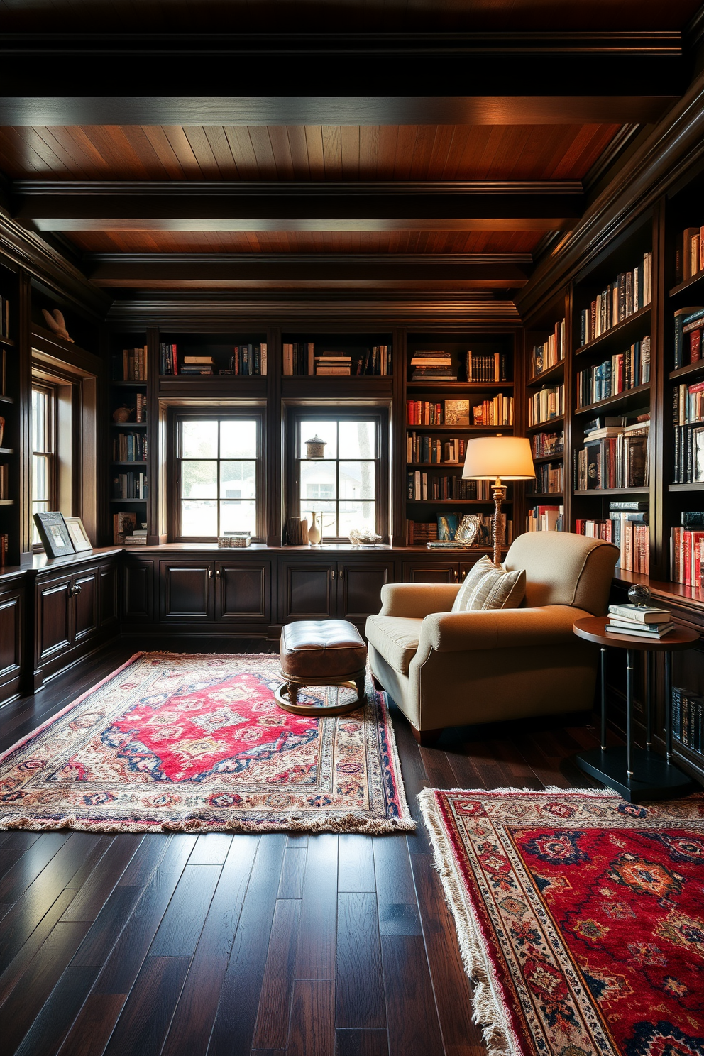 Moody Home Library Design Ideas 5