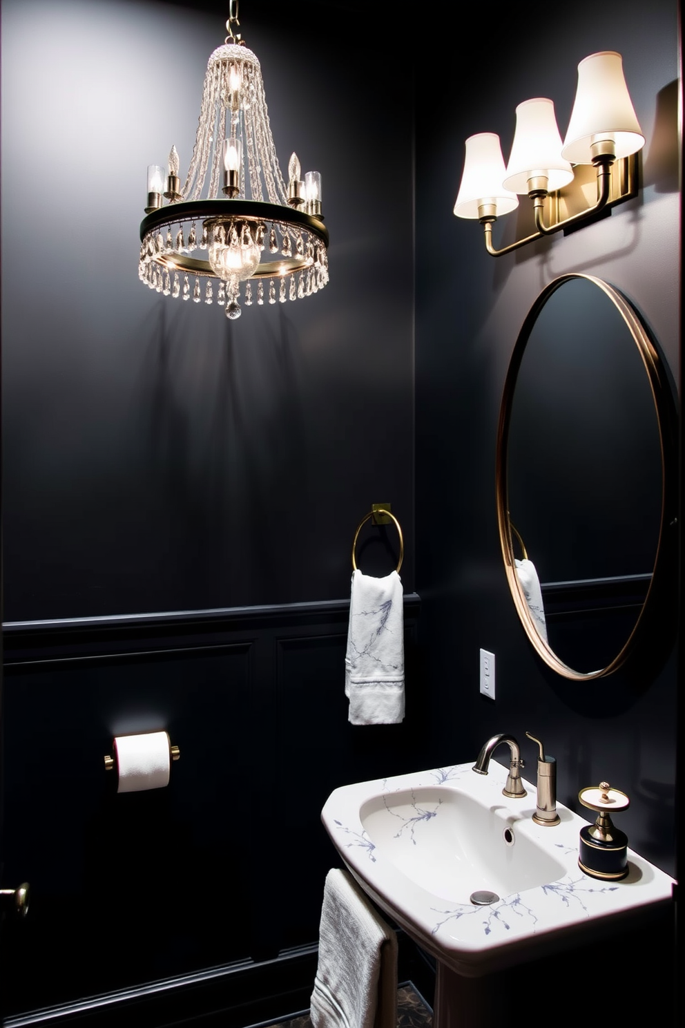 Moody Powder Room Design Ideas 11