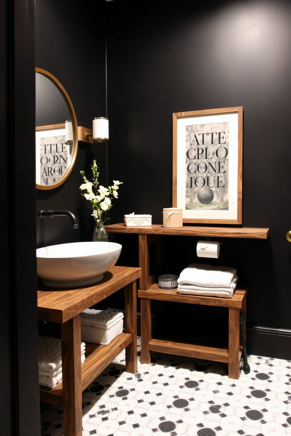 Moody Powder Room Design Ideas 18