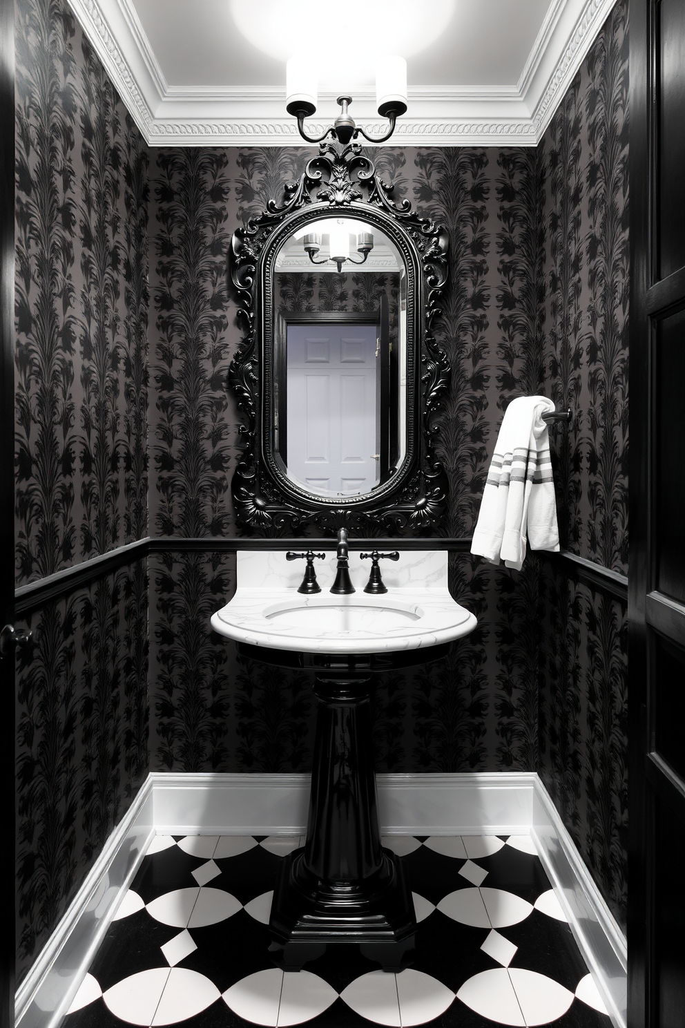 Moody Powder Room Design Ideas 24