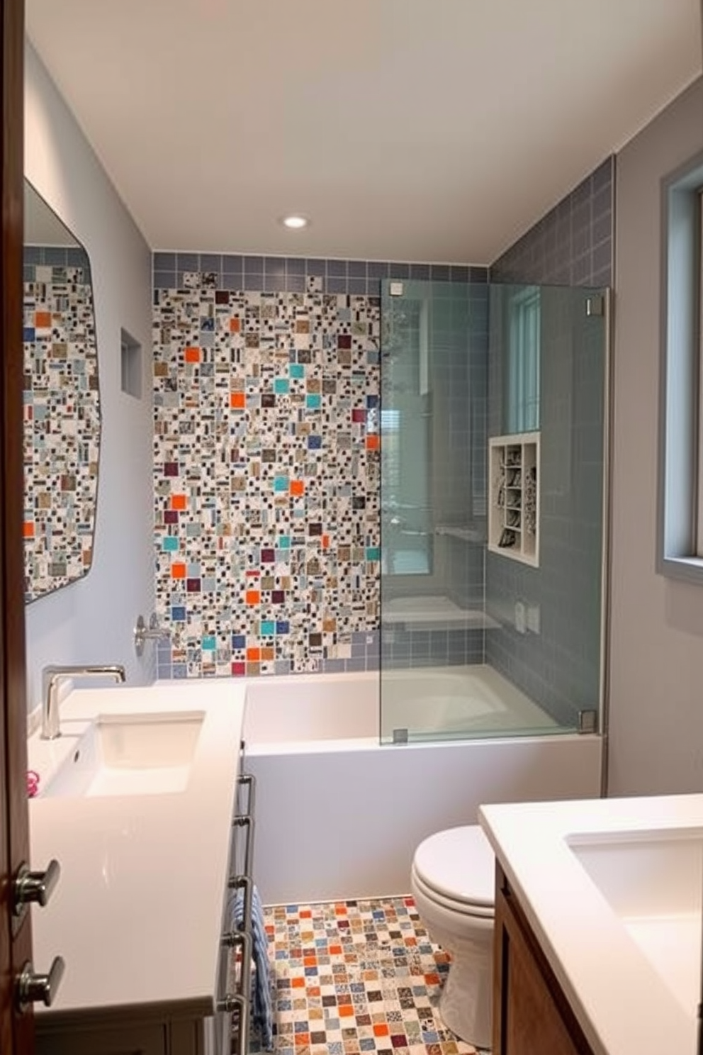 Mosaic Tiles Bathroom Design Ideas 25