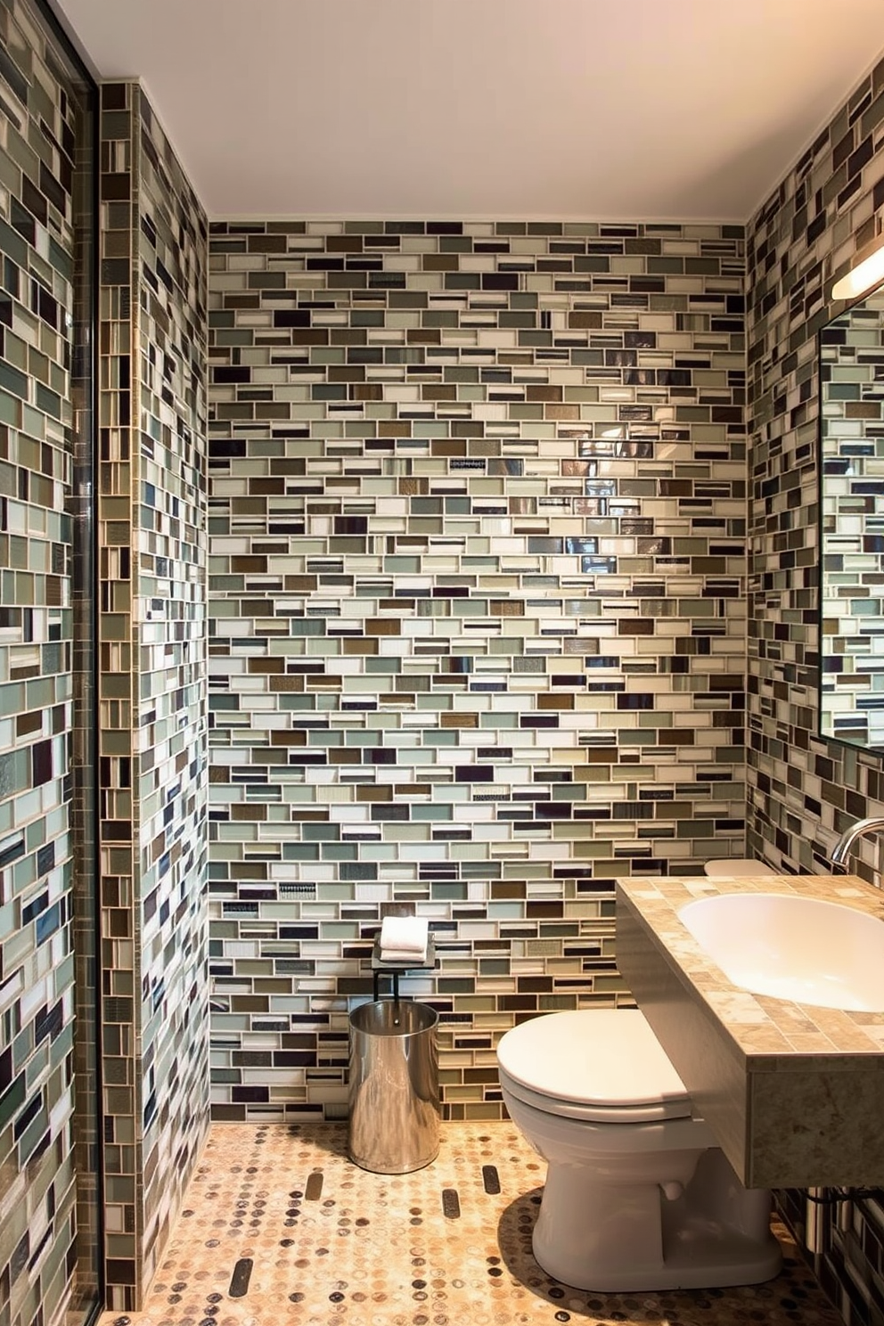 Mosaic Tiles Bathroom Design Ideas 30