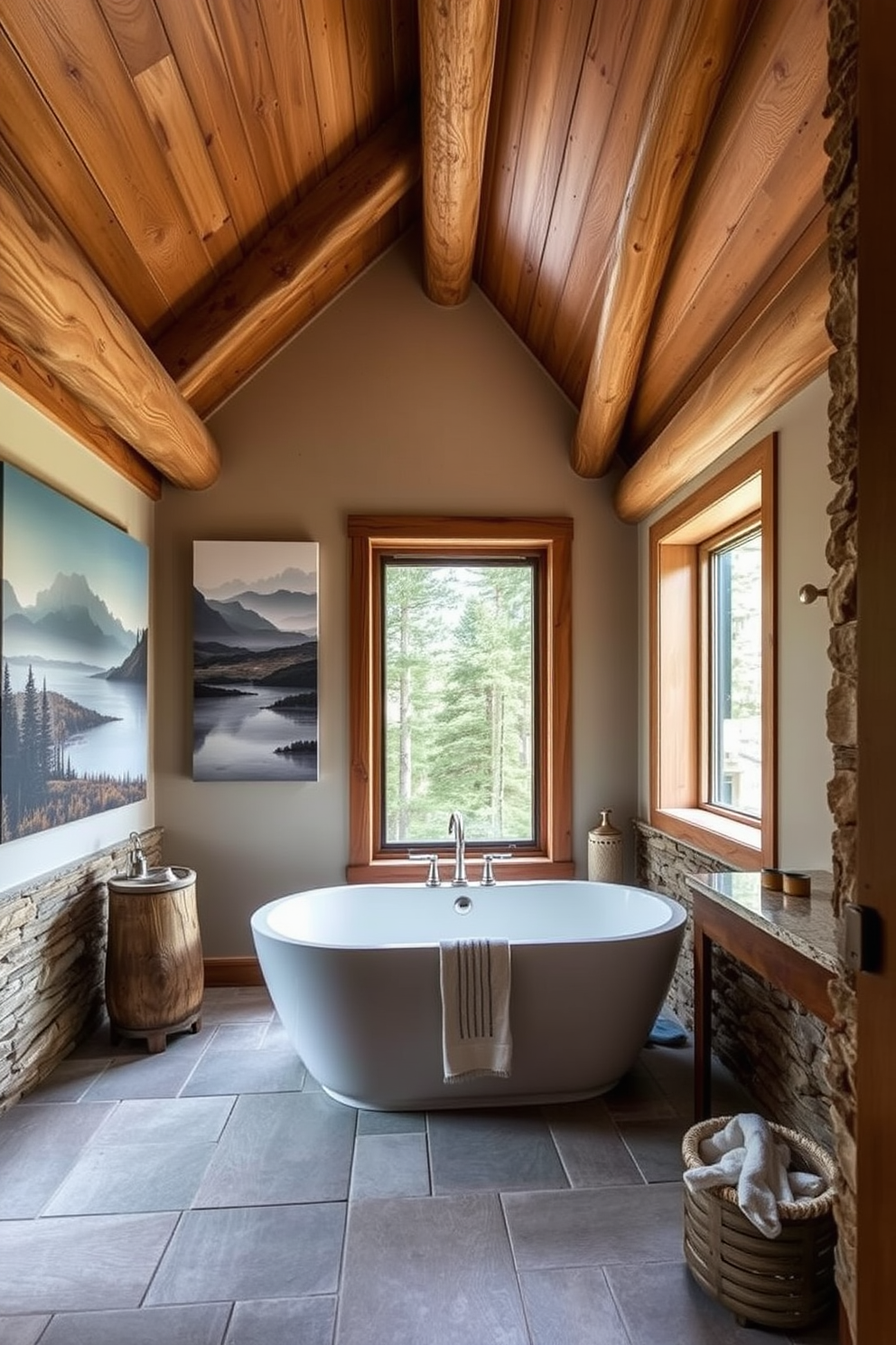 Mountain Cabin Bathroom Design Ideas 12