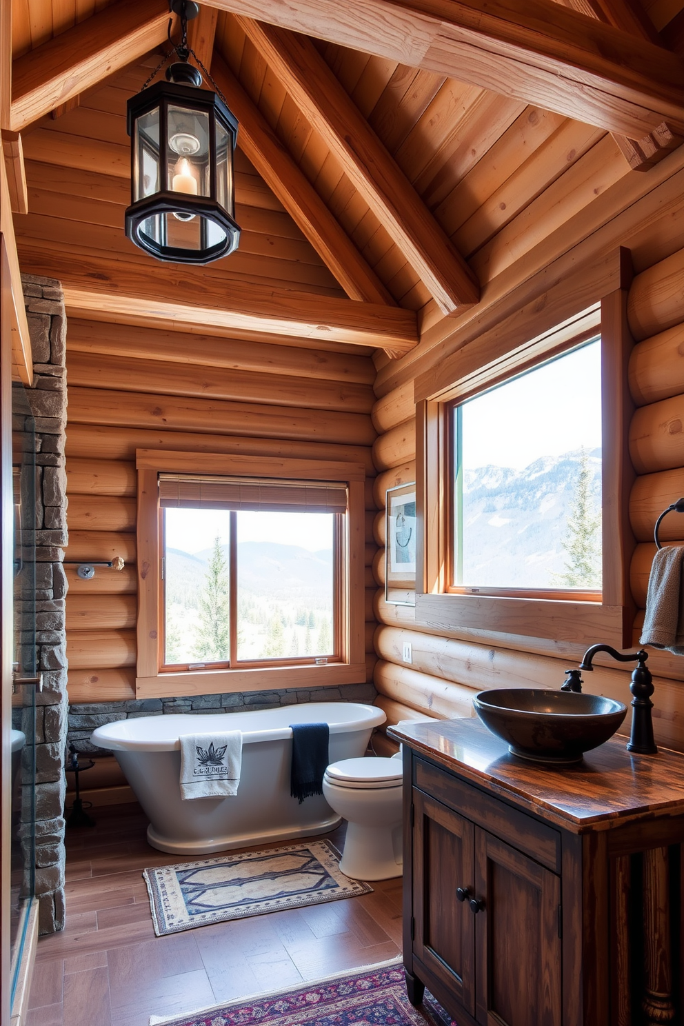 Mountain Cabin Bathroom Design Ideas 17