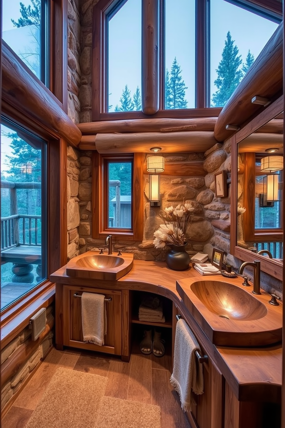 Mountain Cabin Bathroom Design Ideas 18