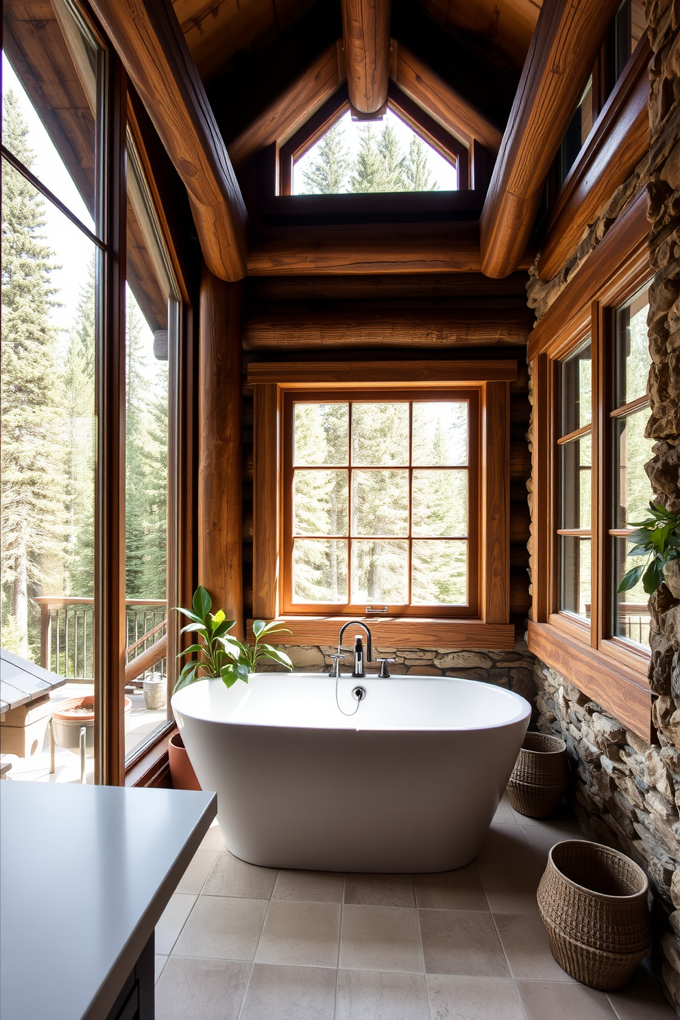 Mountain Cabin Bathroom Design Ideas 19