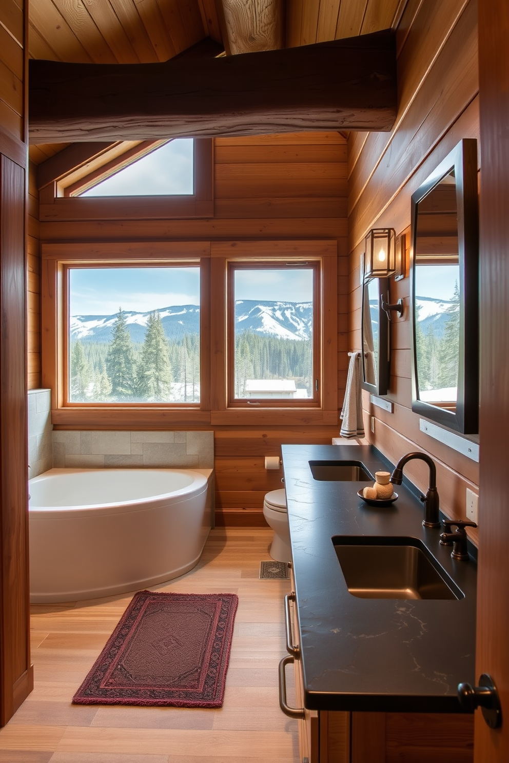 Mountain Cabin Bathroom Design Ideas 24