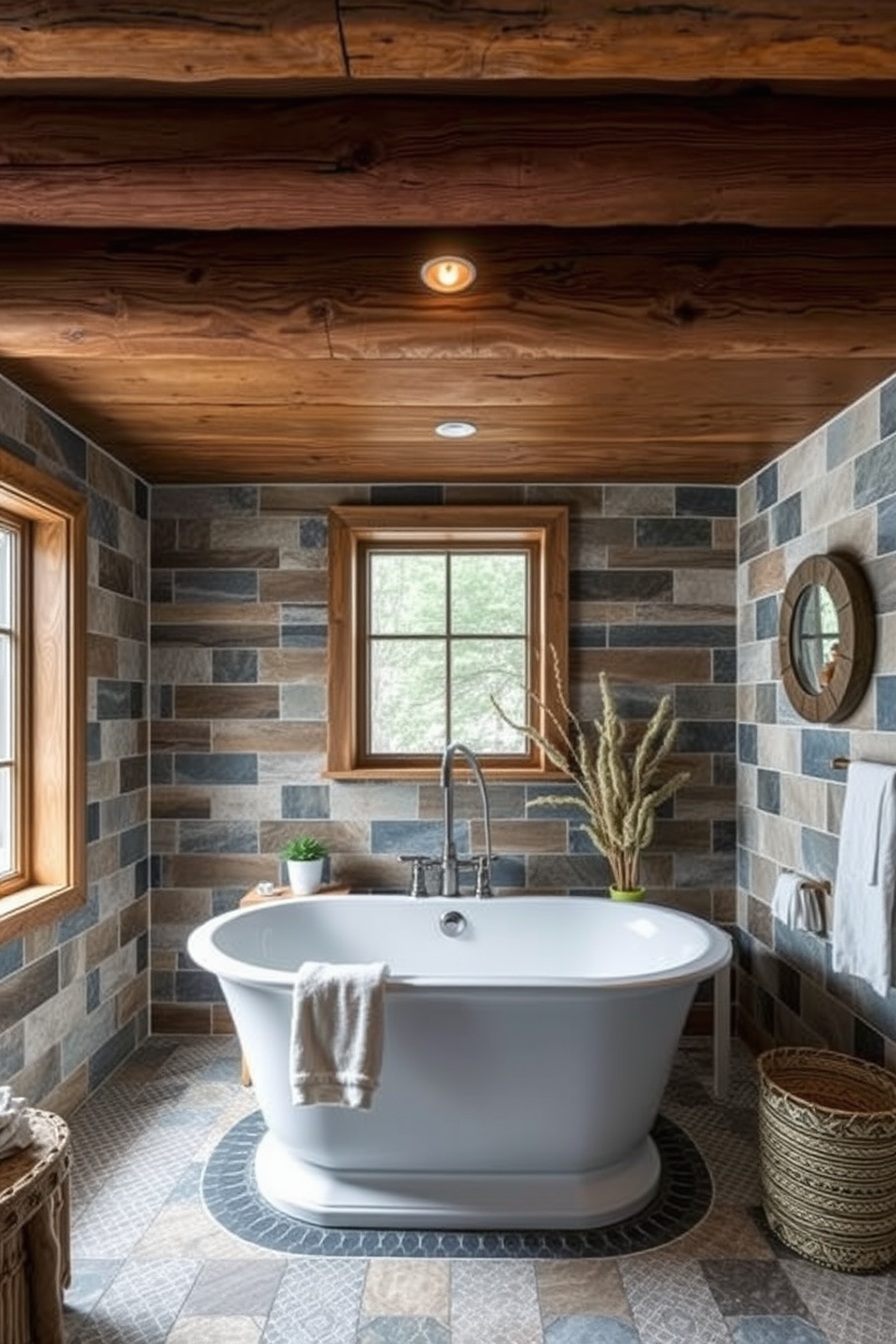 Mountain Cabin Bathroom Design Ideas 30