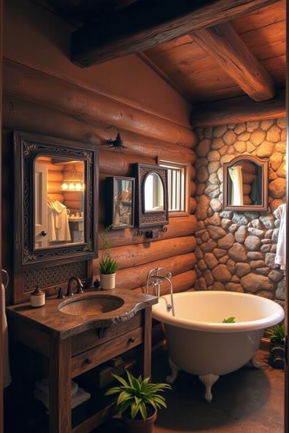 Mountain Cabin Bathroom Design Ideas 8