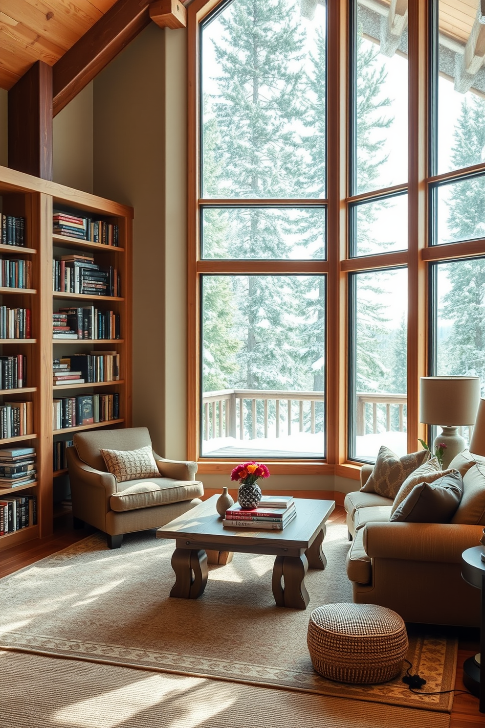 Mountain Home Library Design Ideas 1