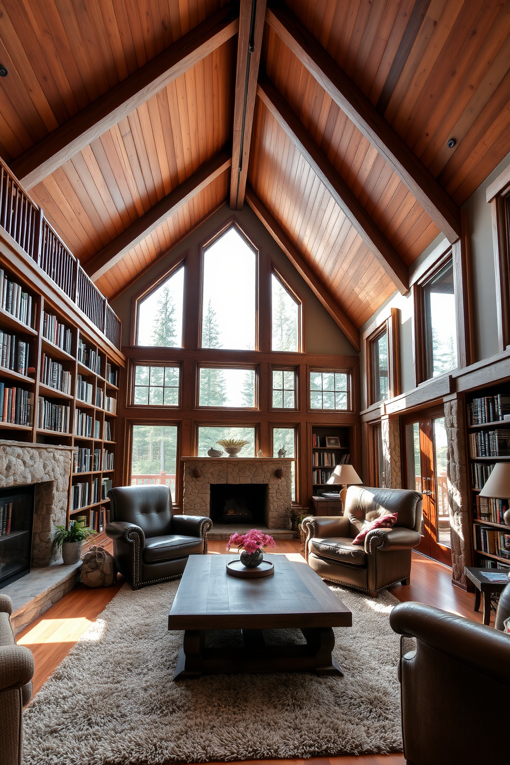 Mountain Home Library Design Ideas 10